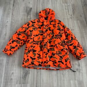 Men’s Vinta Johnson Garment Camouflage Pattern Duck Hunter Camo Blaze Orange XXL